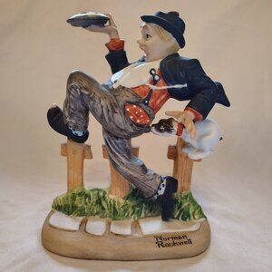 Vintage Norman Rockwell "Caught in the Act" Porcelain Figurine